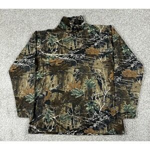 Guide Gear Shirt Mens Large‎ Mossy Oak Camouflage Mock Neck Long Sleeve Hunting